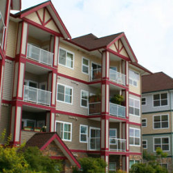 Centerpointe Apartments roof by Mt. Baker Roofing in Bellingham WA, Elk composite material, hickory color